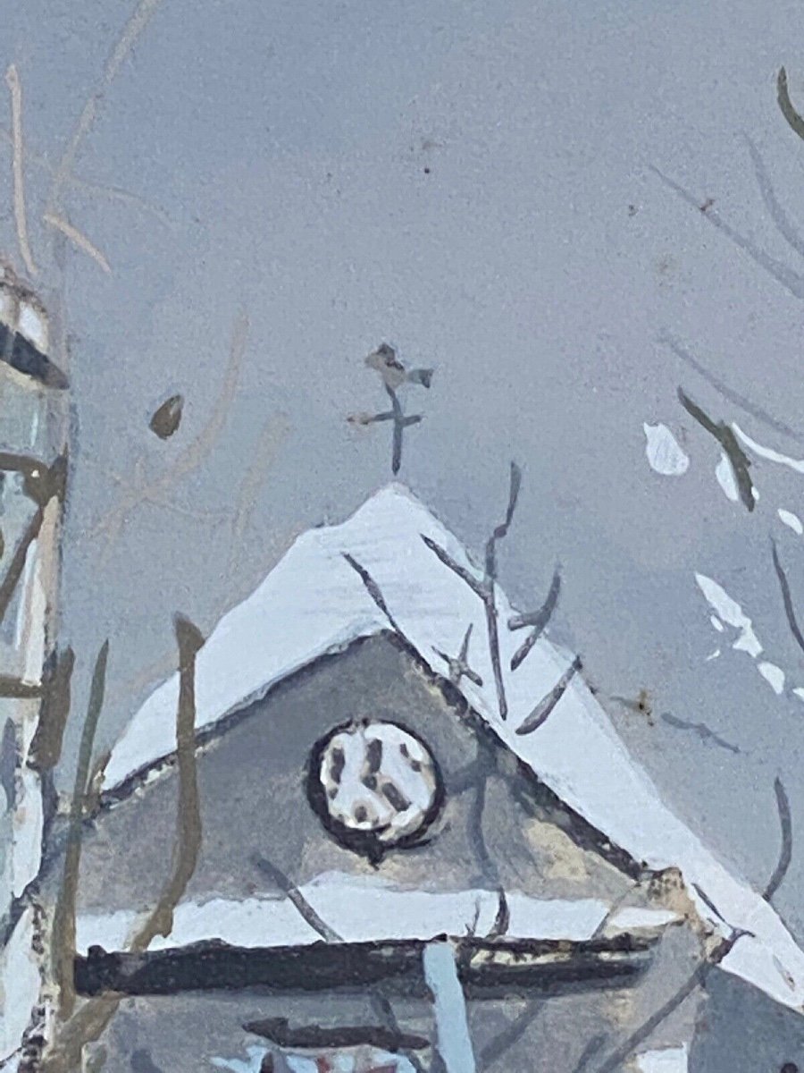 Maurice Utrillo Process Saint-pierre Church In Montmartre Under The Snow-photo-5
