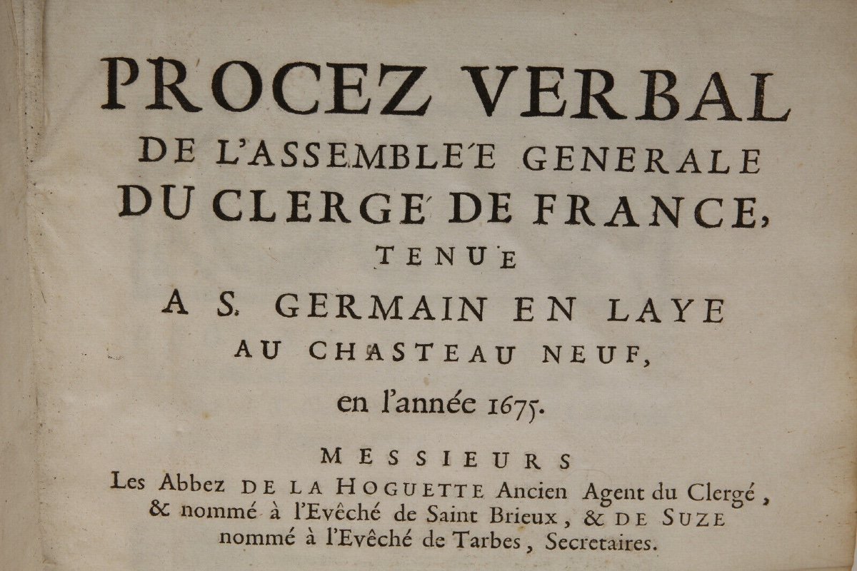 Procez Verbal de l'Assemblée Générale du Clergé de France par de la Hoquette et Suze 1675 Paris-photo-4