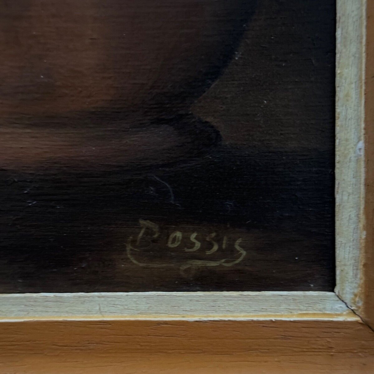 Huile sur panneau par Possis nature morte aux fruits XXe-photo-2