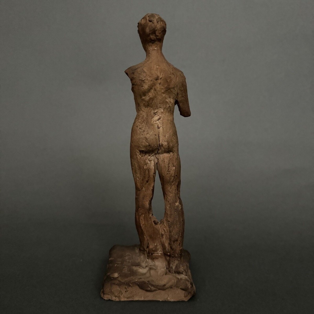 Workshop Plaster By Charles Filleul, Male Subject In Antique Style-photo-4