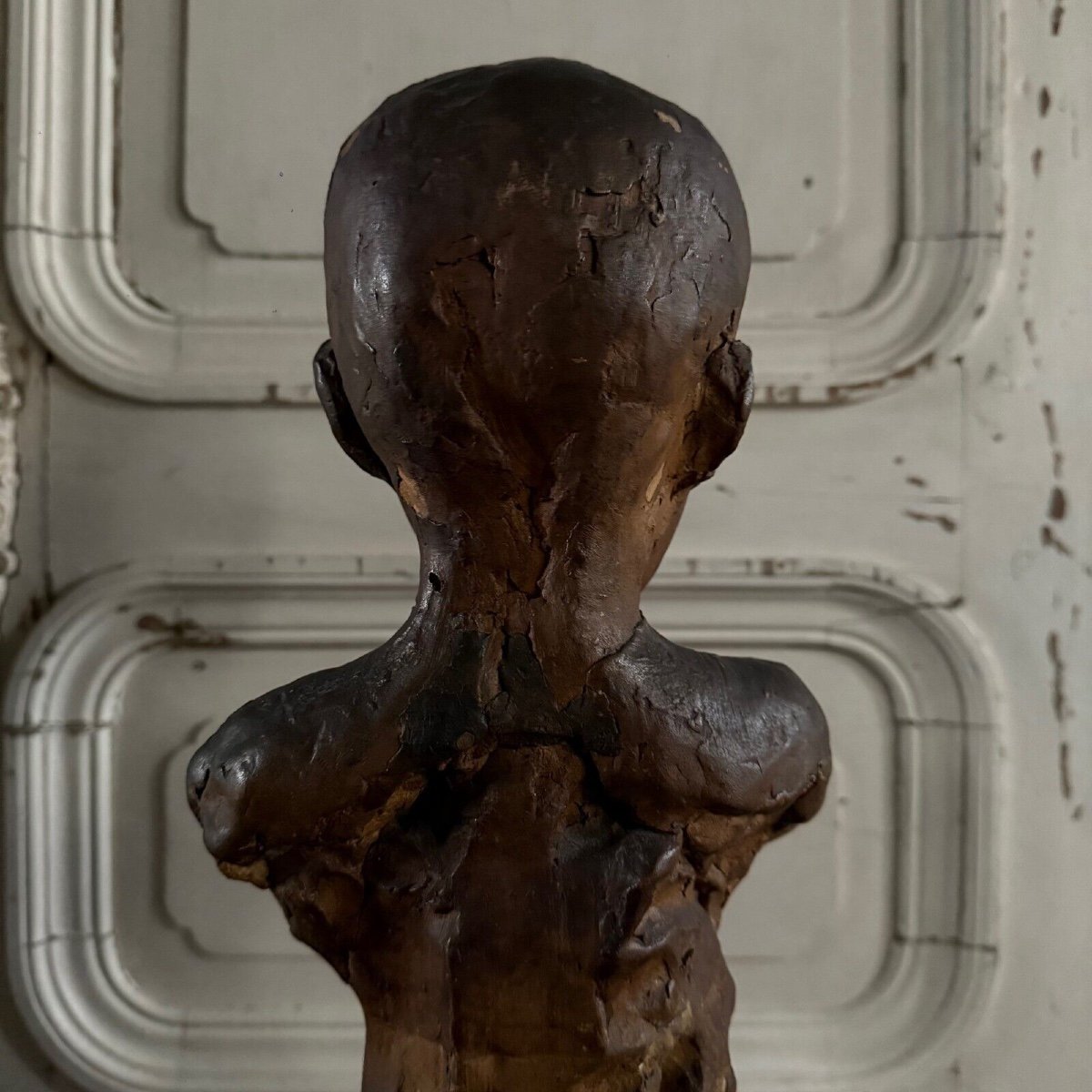 Terracotta Sculpture, Charles Filleul Workshop, Child Bust, 20th Century-photo-4
