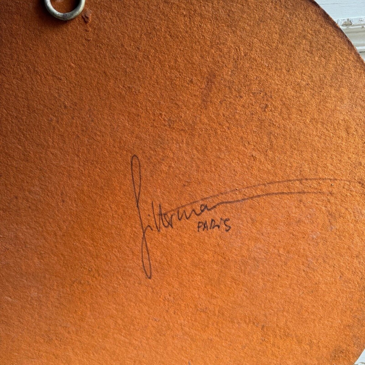 Miroir Constellation par Fitterman Paris 1970 laiton cuivré-photo-7