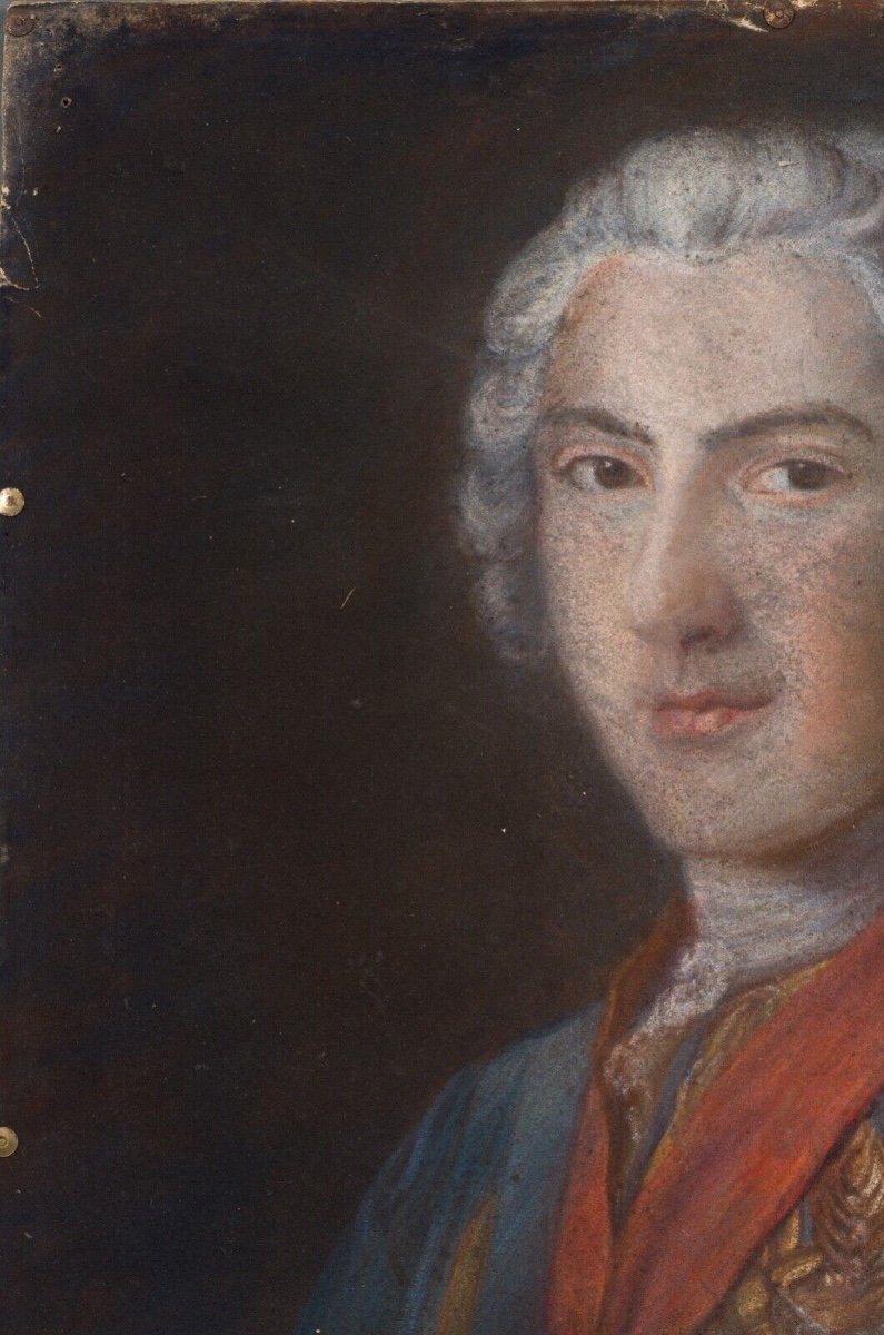 Portrait Of Louis Ferdinand Of France After M. Quentin De La Tour 18th Century-photo-2