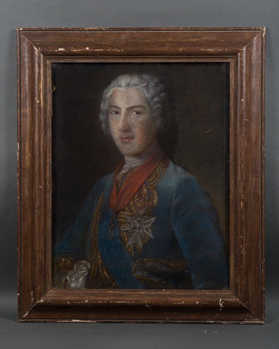 Portrait Of Louis Ferdinand Of France After M. Quentin De La Tour 18th Century