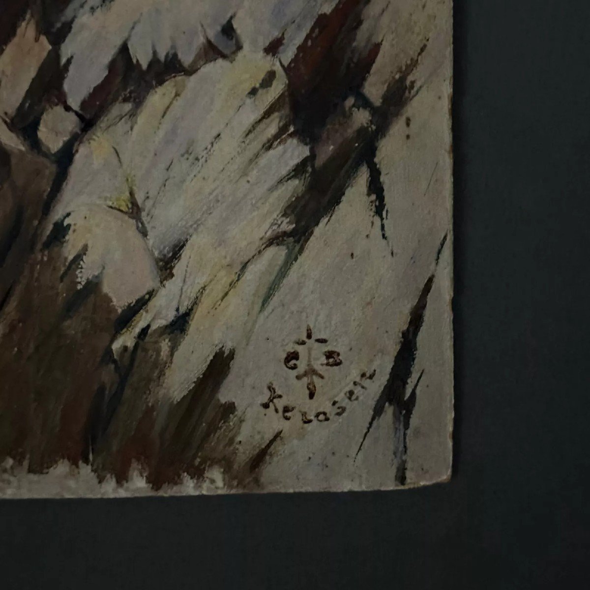 Oil On Cardboard Batz-sur-mer 1924 Ker Vonvon-photo-4