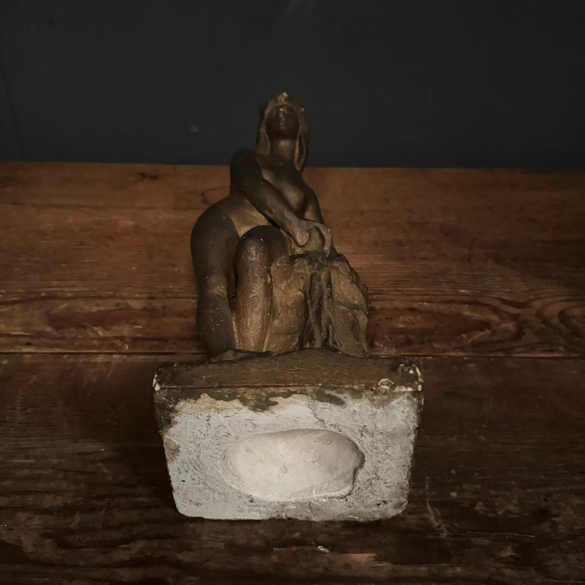 Sculpture By Charles Filleul 20th Century Woman In Antique Workshop Plaster-photo-8