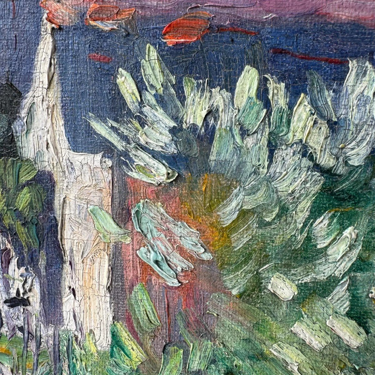 Oil On Canvas By Louis Neillot (1898-1973) Landscape 1921-photo-3