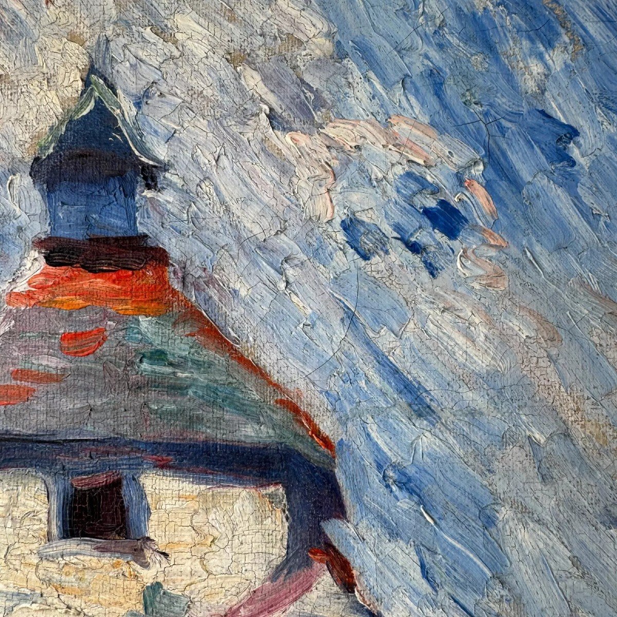 Oil On Canvas By Louis Neillot (1898-1973) Landscape 1921-photo-4