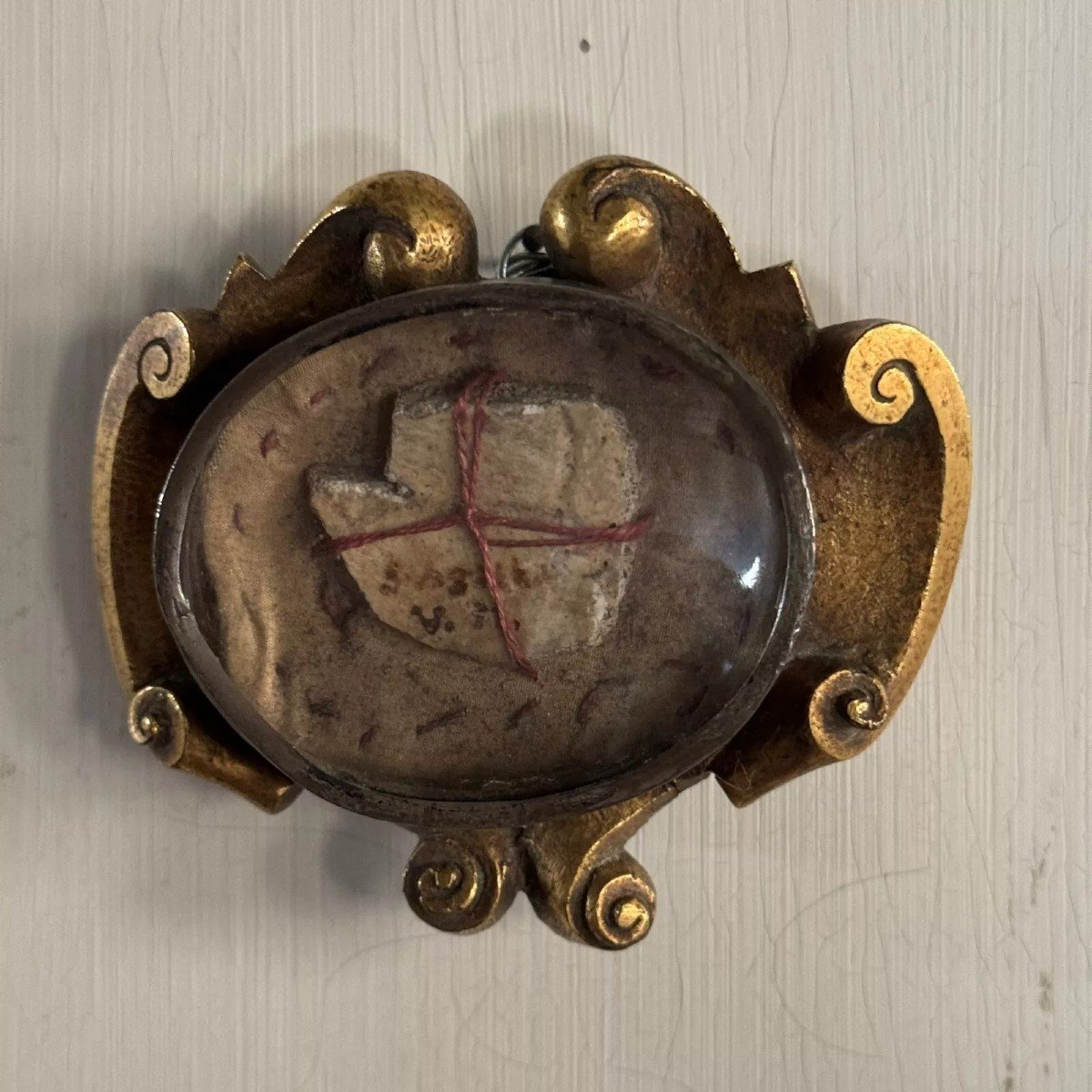 18th Century Louis XV Bronze Reliquary With Old Seal
