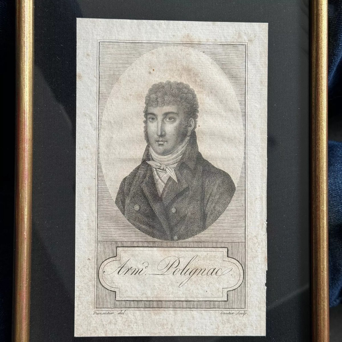 Suite de 4 gravures première partie du XIXe Polignac Leridane Cadudal-photo-2