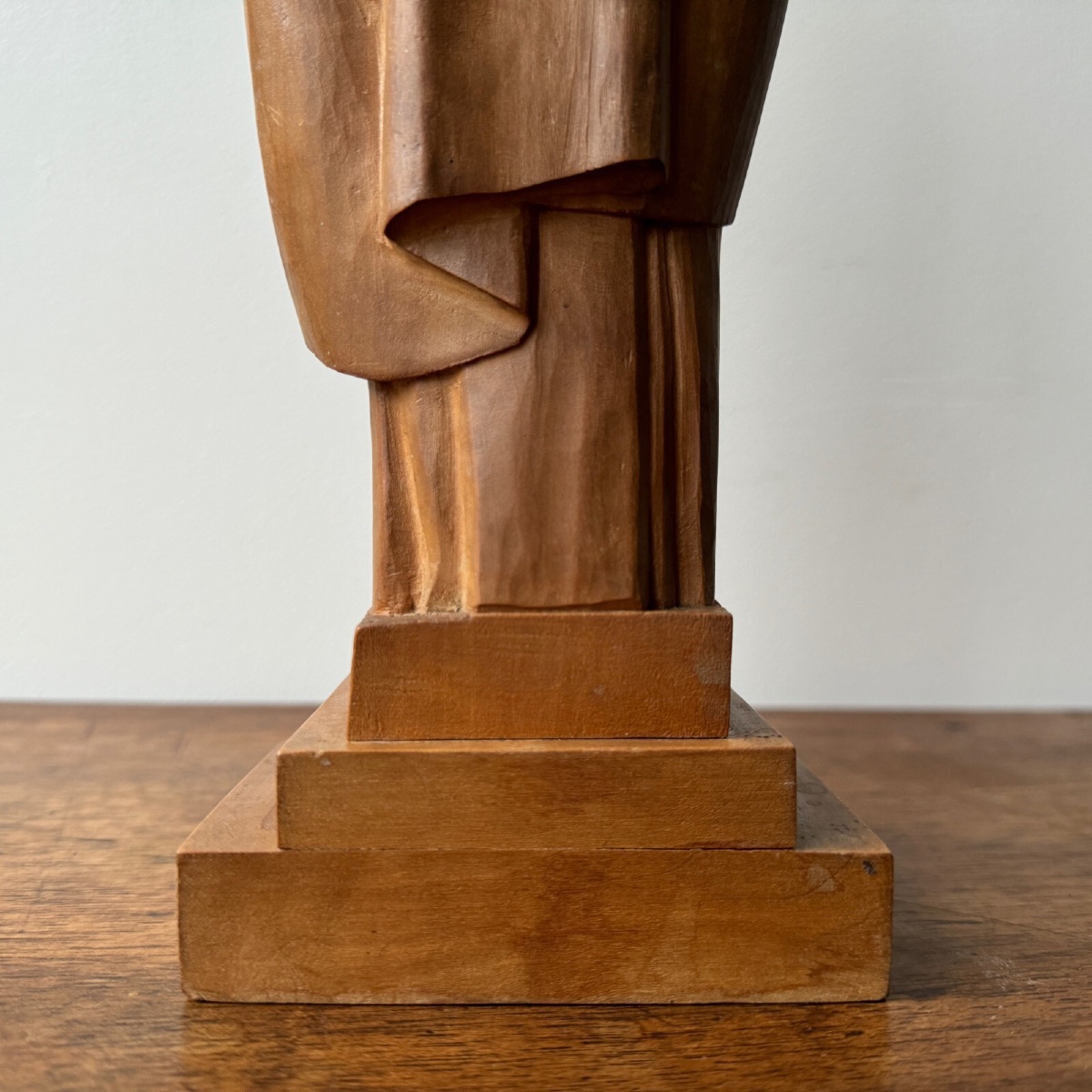 Virgin In Carved Wood By Lucienne Heuvelmans (1881-1944)-photo-7