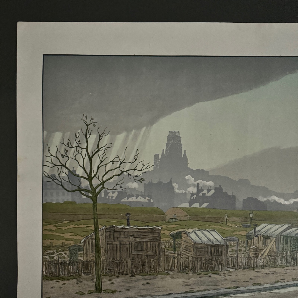 Lithograph On China Paper By Henri Rivière The Fortifications-photo-3