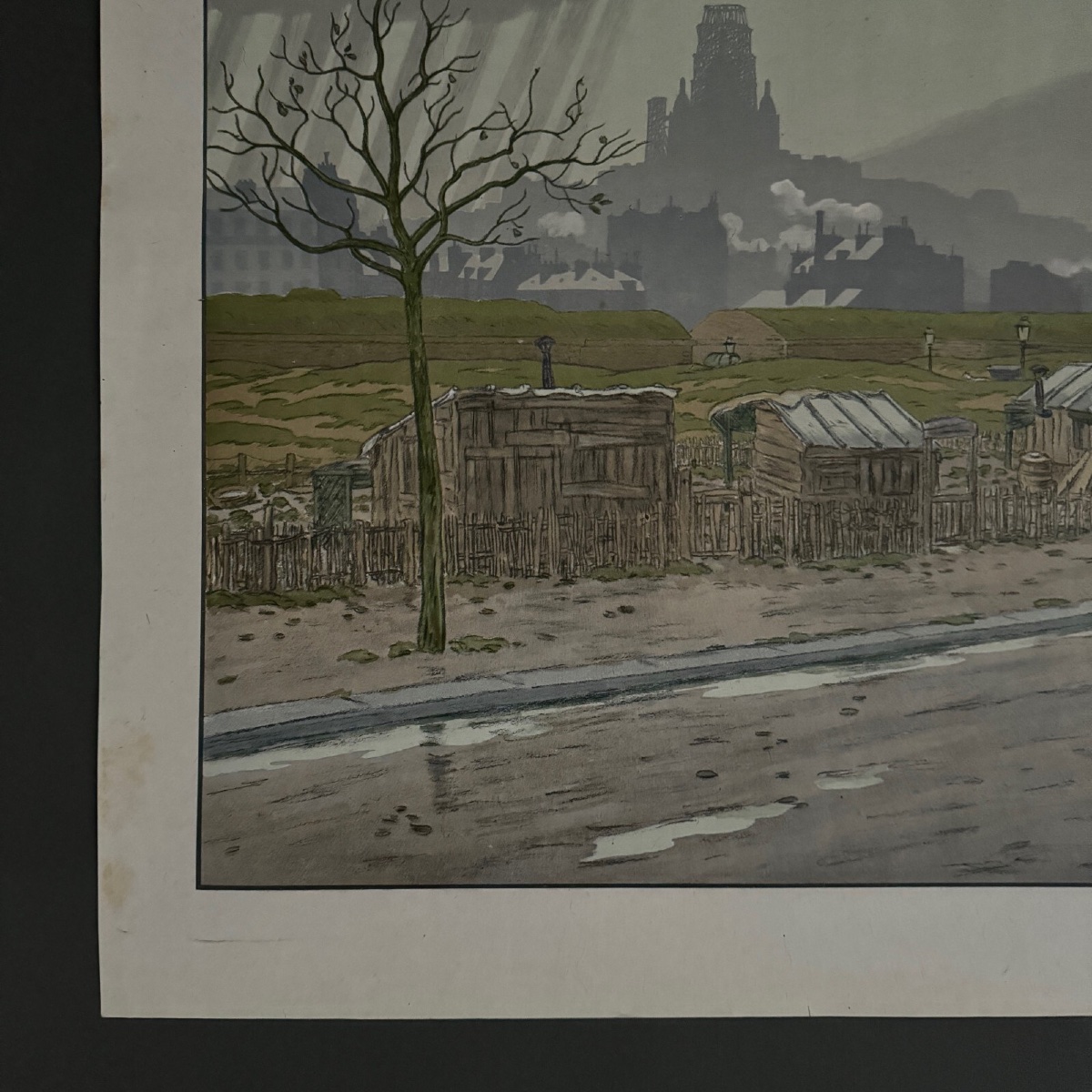 Lithograph On China Paper By Henri Rivière The Fortifications-photo-4