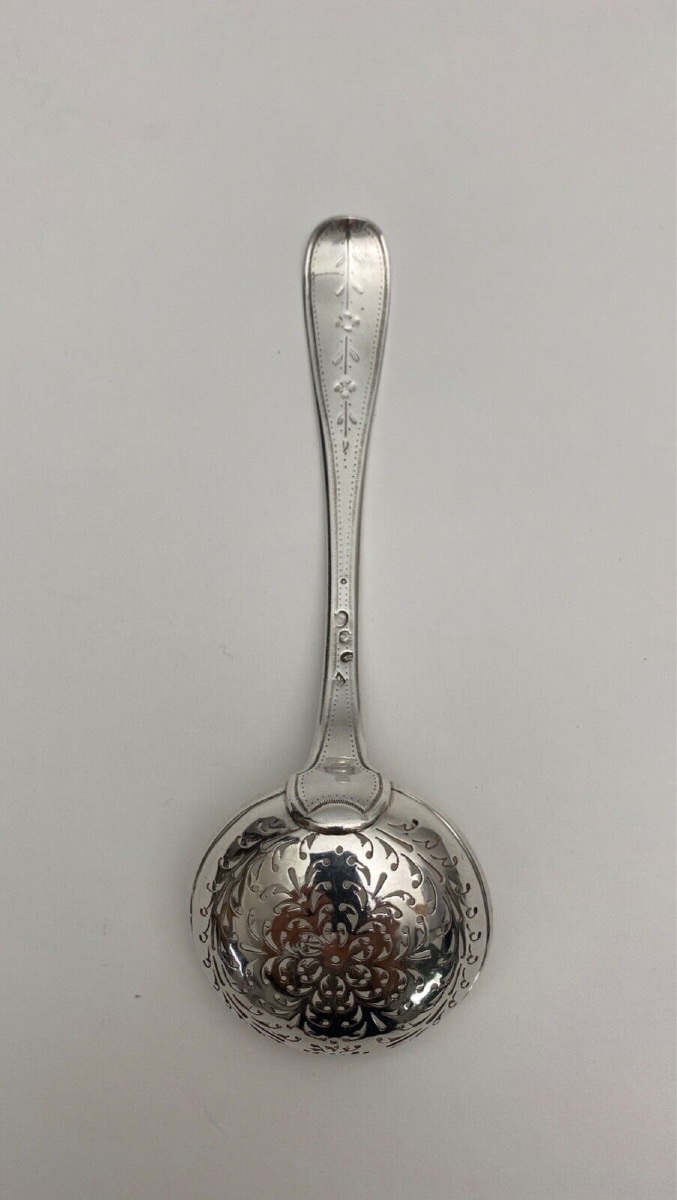 18th Century Silver Sprinkling Spoon, Farmers General, 93 Grams-photo-3