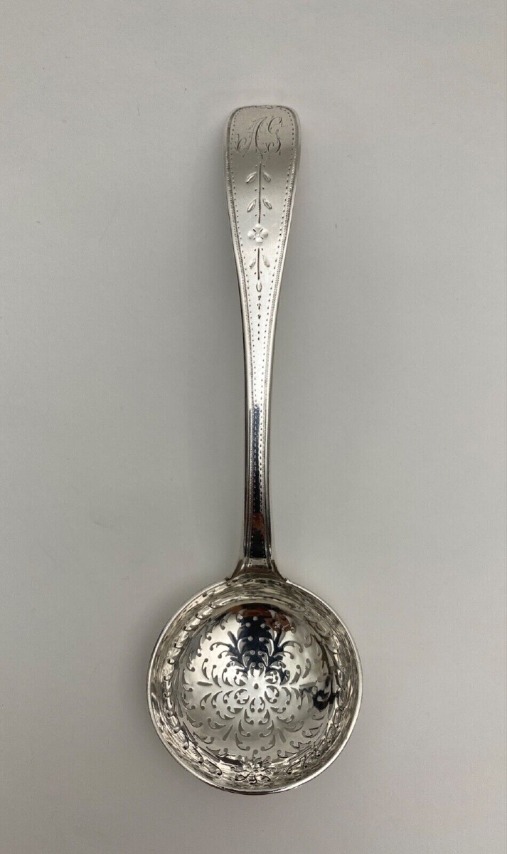 18th Century Silver Sprinkling Spoon, Farmers General, 93 Grams-photo-4