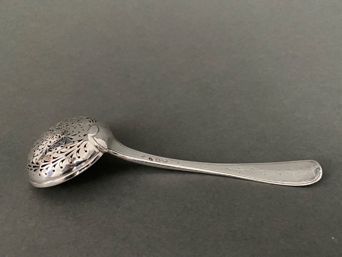 18th Century Silver Sprinkling Spoon, Farmers General, 93 Grams-photo-5