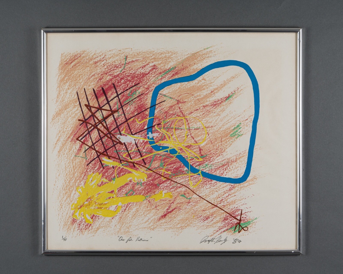 Lithographie abstraite Joseph Hanly Hanley 1984 One for Patricia 1/40