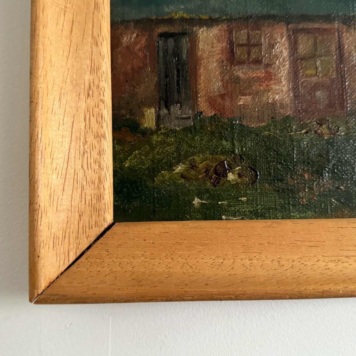 Huile sur toile représentant une propriété début XXe-photo-6