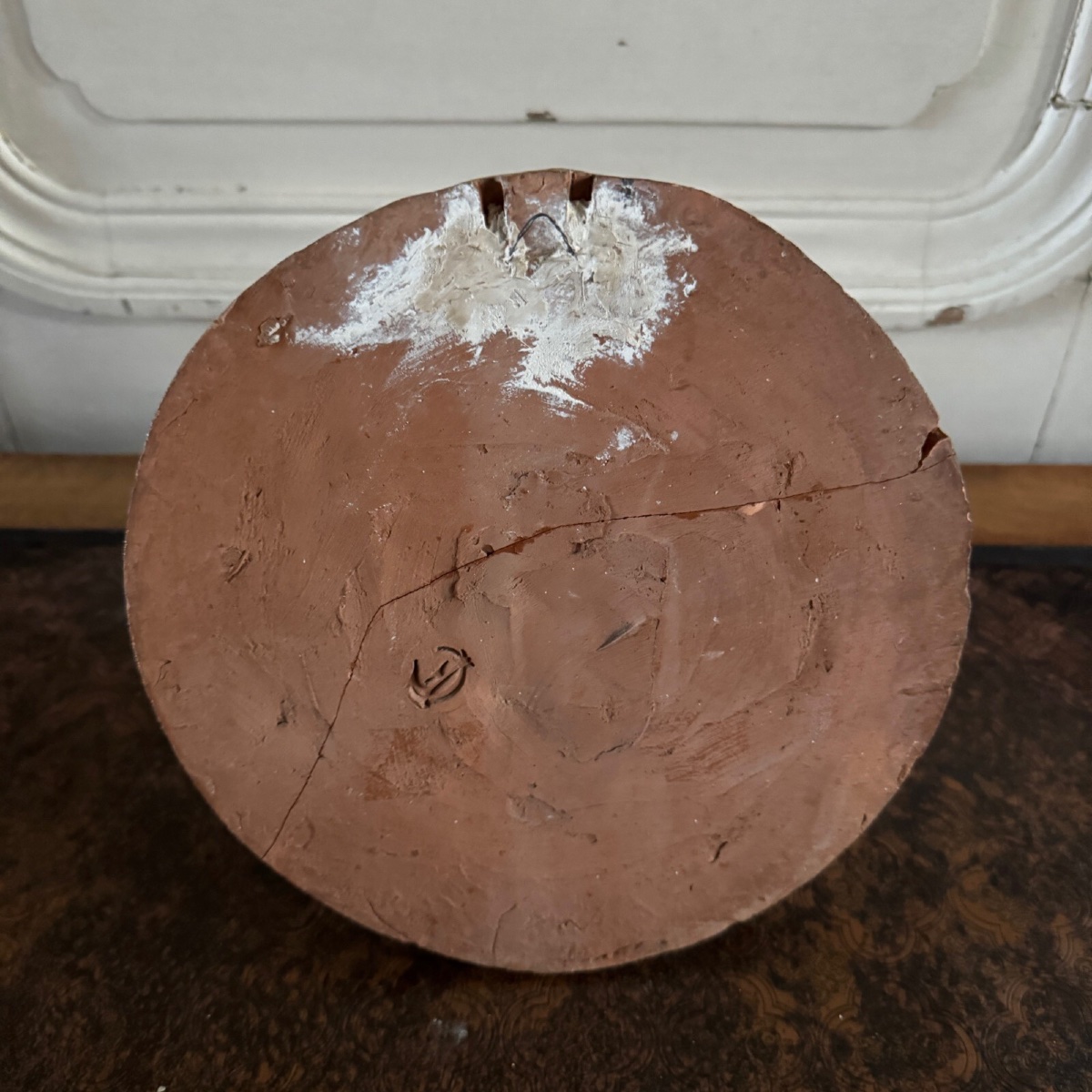 Médaillon en terre cuite par Charles Filleul travail d'atelier XXe-photo-3