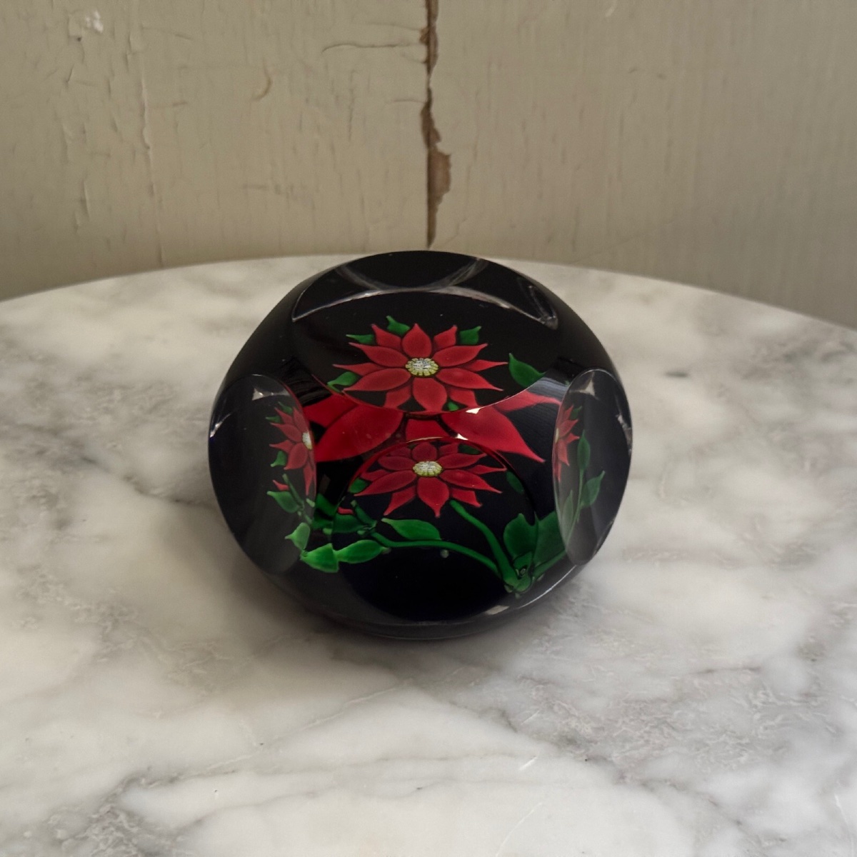 Saint-louis Faceted Crystal Paperweight Or Sulfide Sl 1970-photo-4