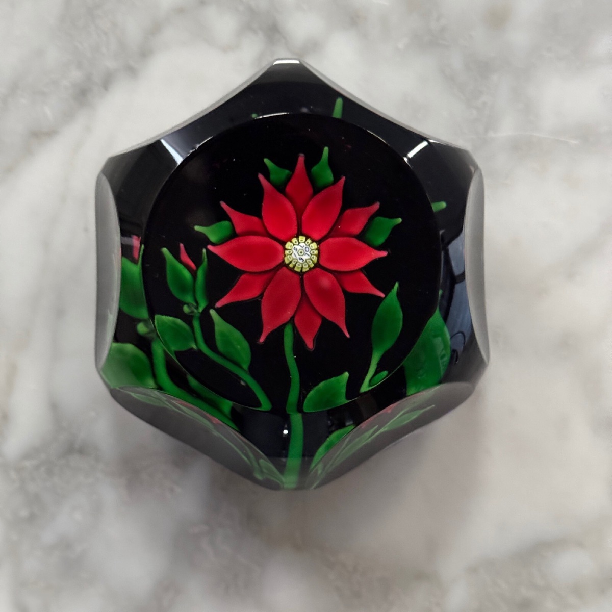 Saint-louis Faceted Crystal Paperweight Or Sulfide Sl 1970-photo-5