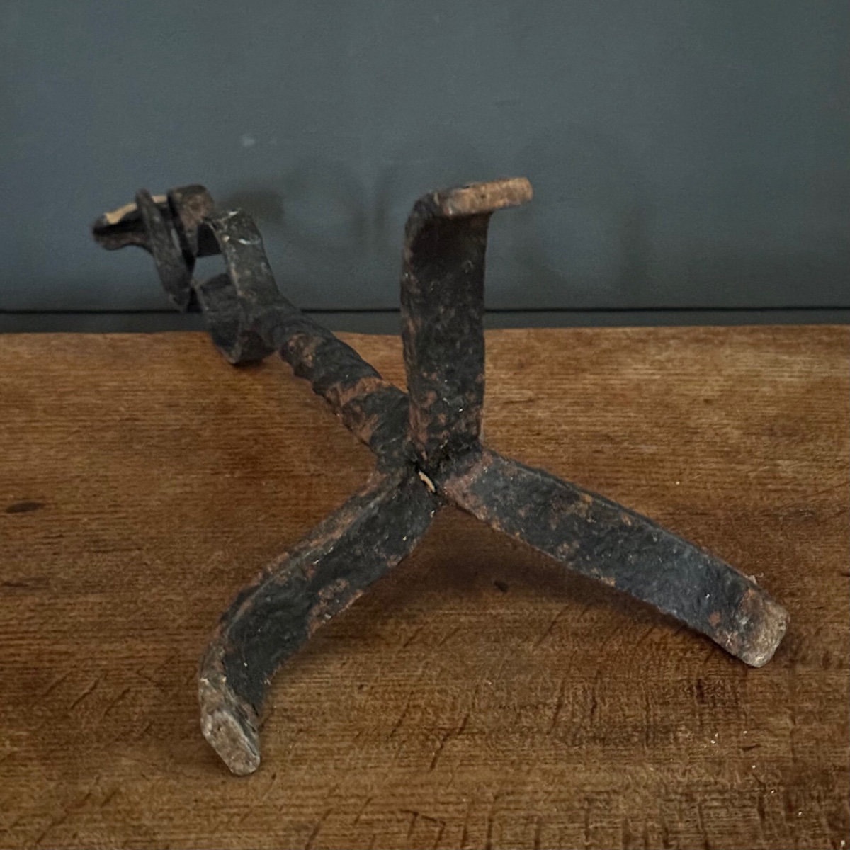 Resin Burner In Wrought Iron 17th Or 18th Century Folk Art-photo-3