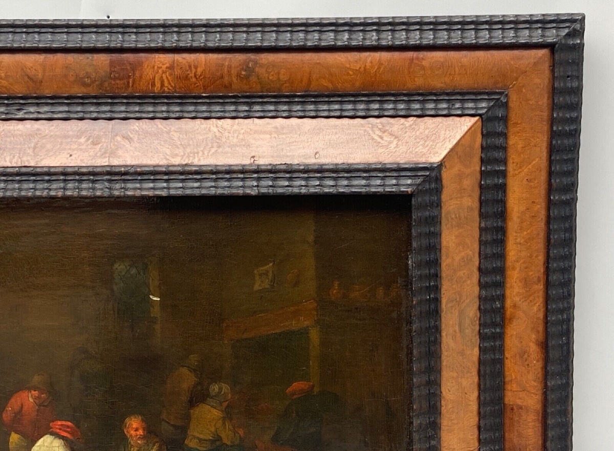 Oil On Panel, Dutch Interior Scene, Flemish School, 19th Century-photo-4