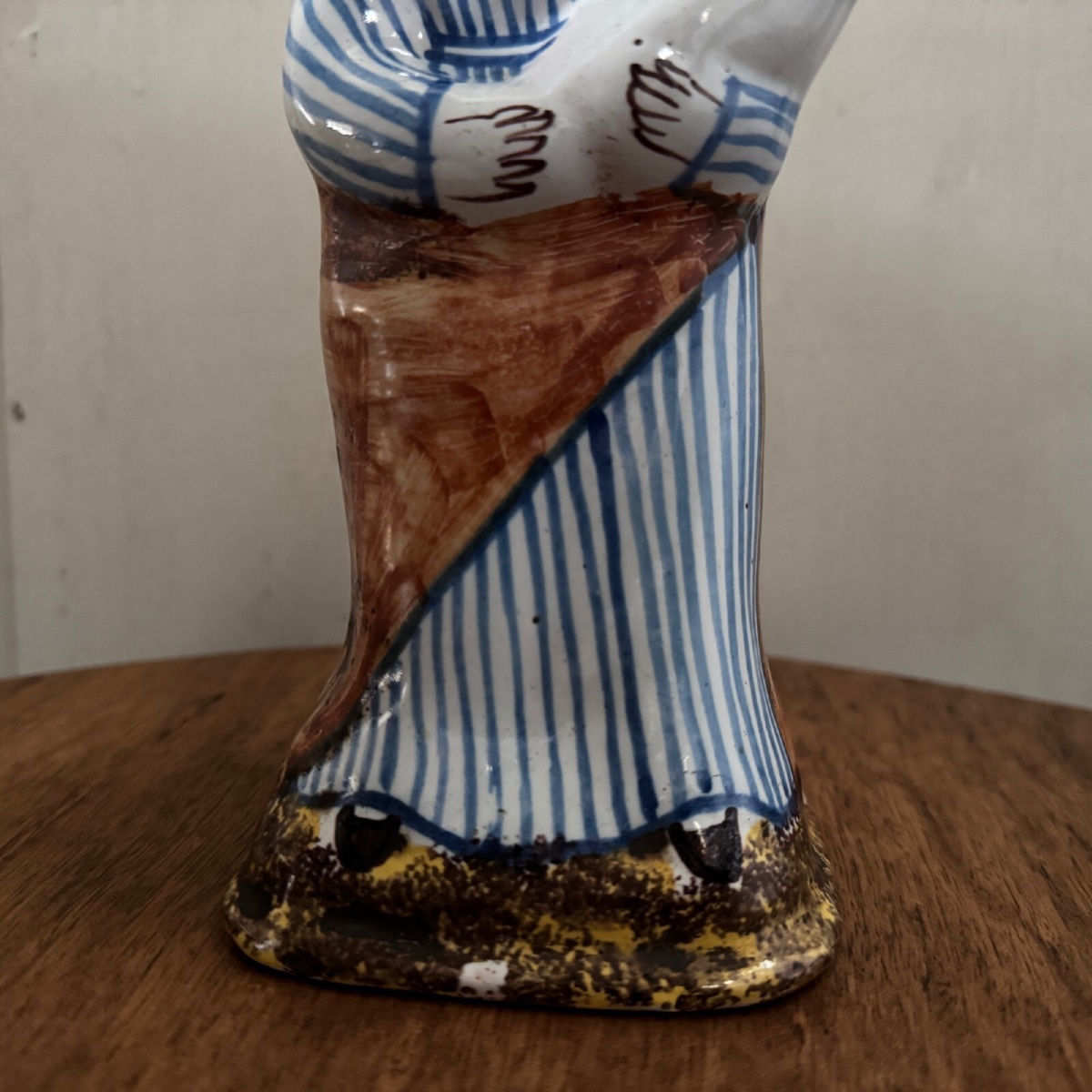 Vierge à l'Enfant en faïence de Nevers XVIIIe-photo-4