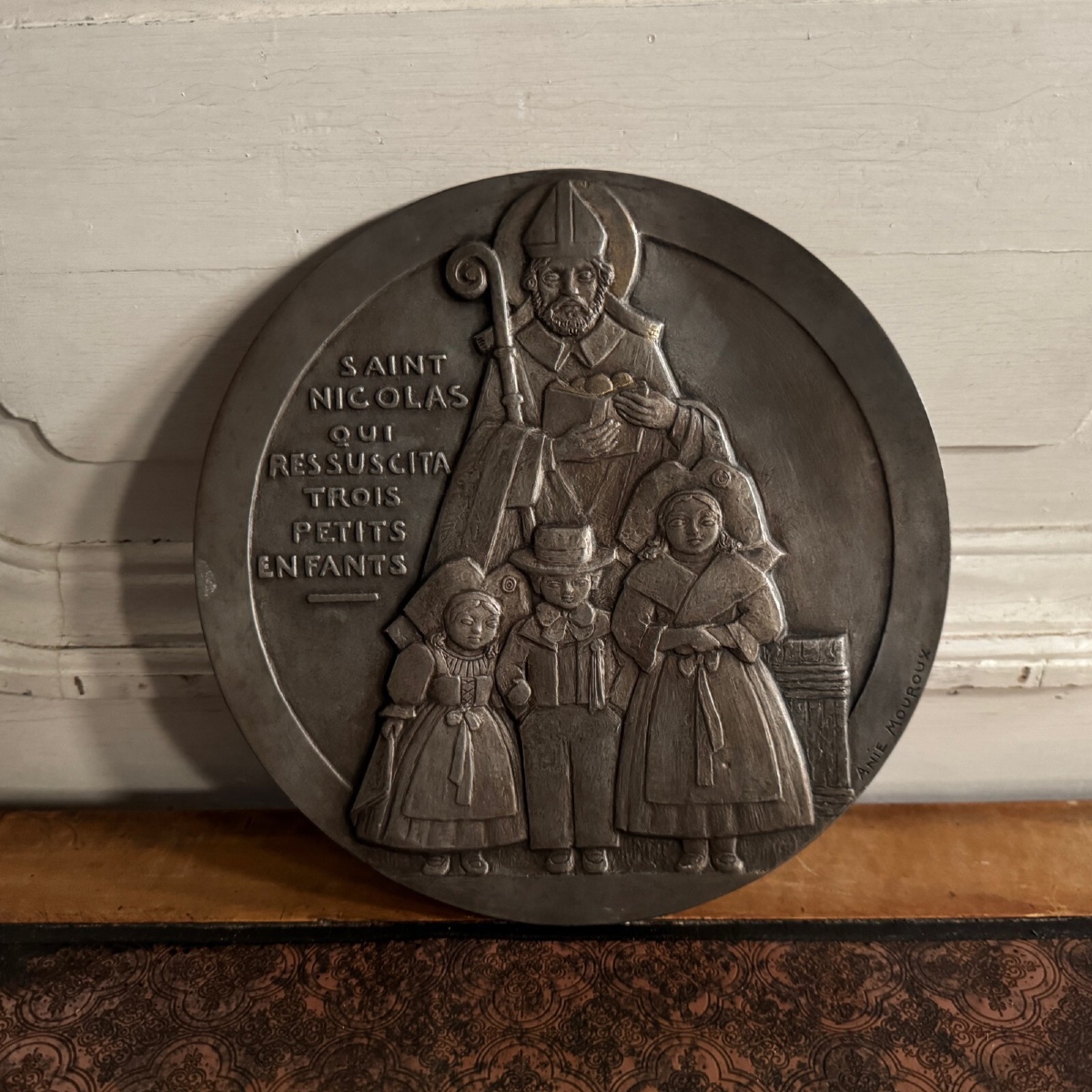 Metal Medal Matrix By Anie Mouroux Saint Nicolas 20th Century