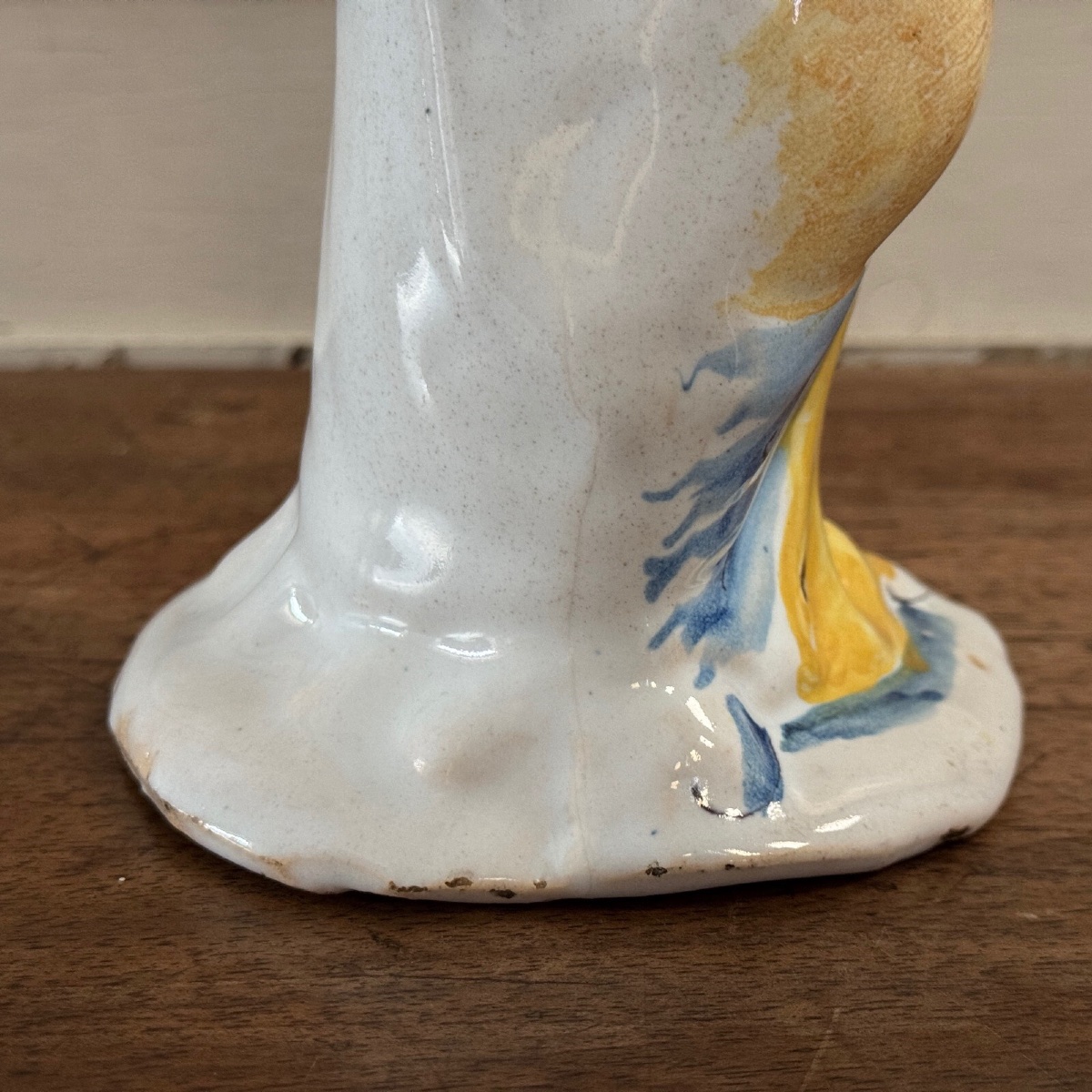 Vierge d'accouchée du XVIIIe en faïence de Nevers-photo-4