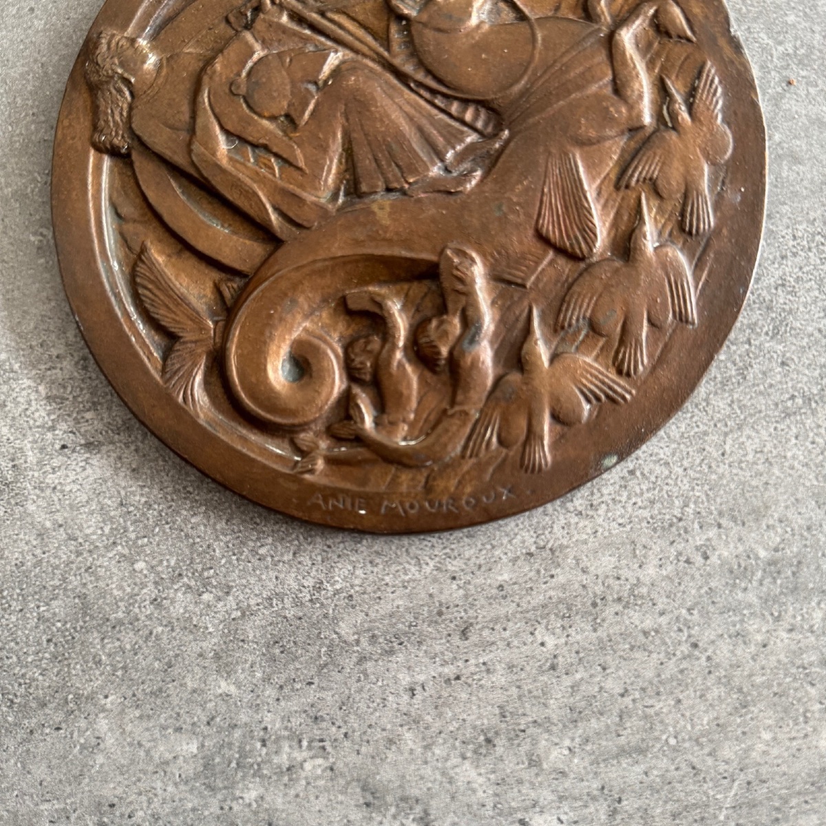 Bronze Matrix For Medal By Anie Mouroux Subject To Antiquity-photo-3