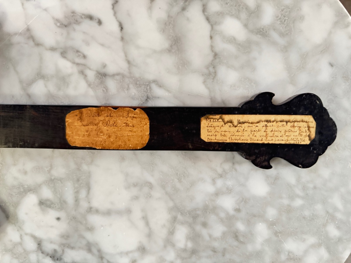 Early 20th Century Indochina Wooden Cross With Mother-of-pearl Inlays-photo-8