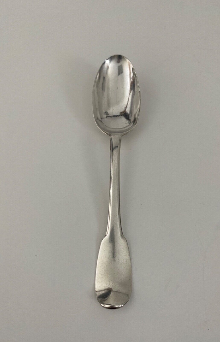 Cuillère à ragoût argent XVIIIe poinçons Fermiers Généraux NM 72 grammes-photo-3