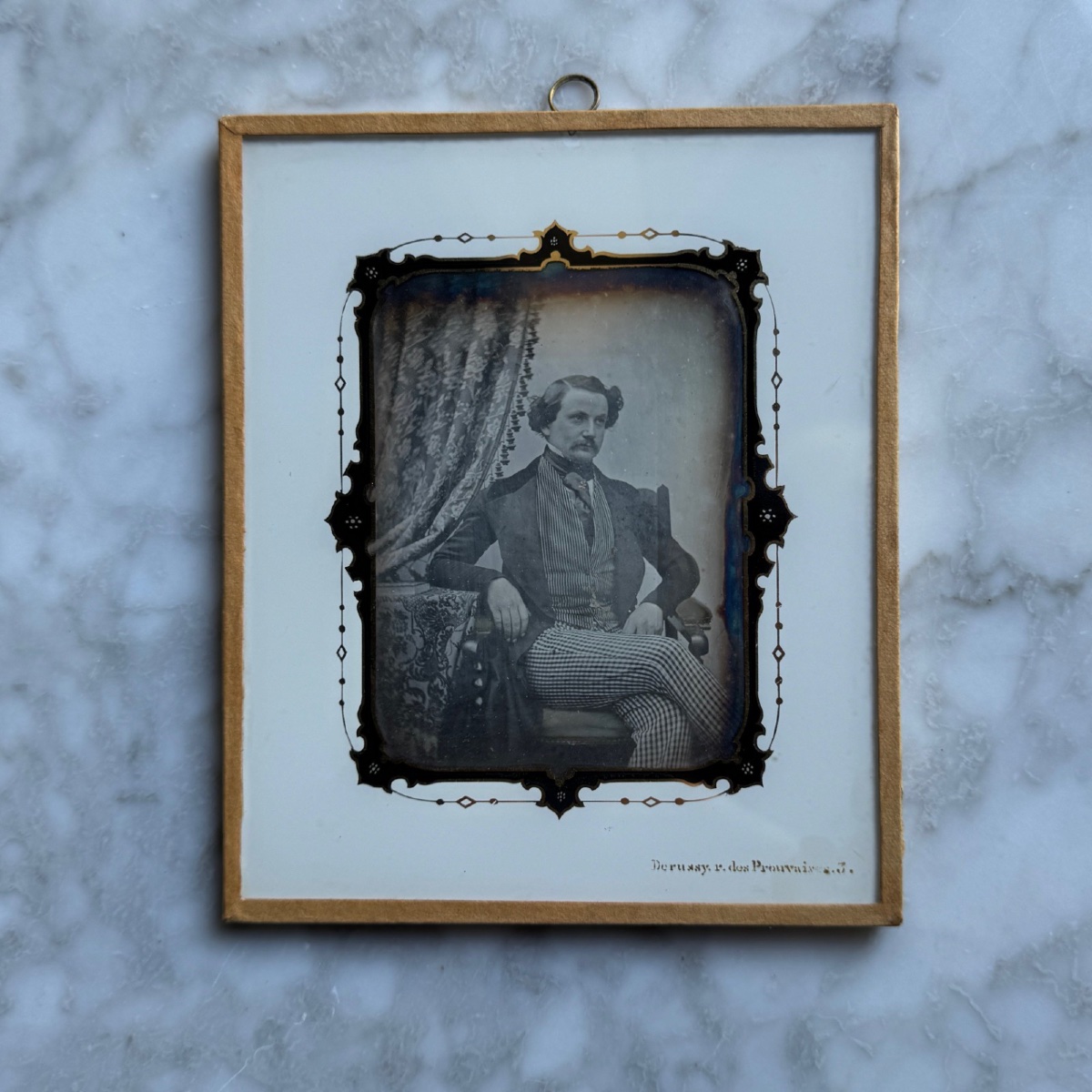 Daguerreotype Portrait Of A Man, 19th Century, Derussy, Rue Des Prouvaires-photo-2