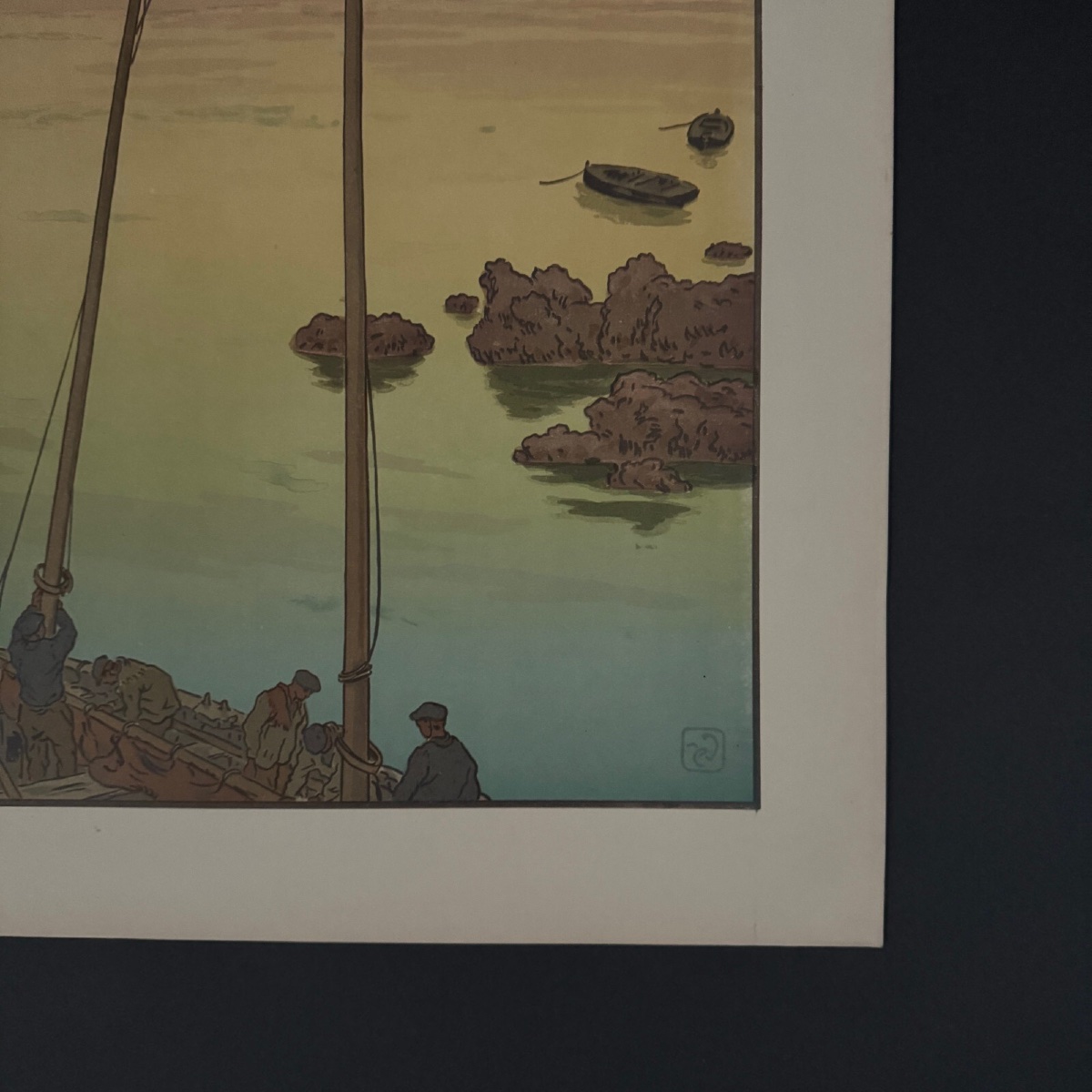 Lithograph By Henri Rivière The Sunset-photo-3