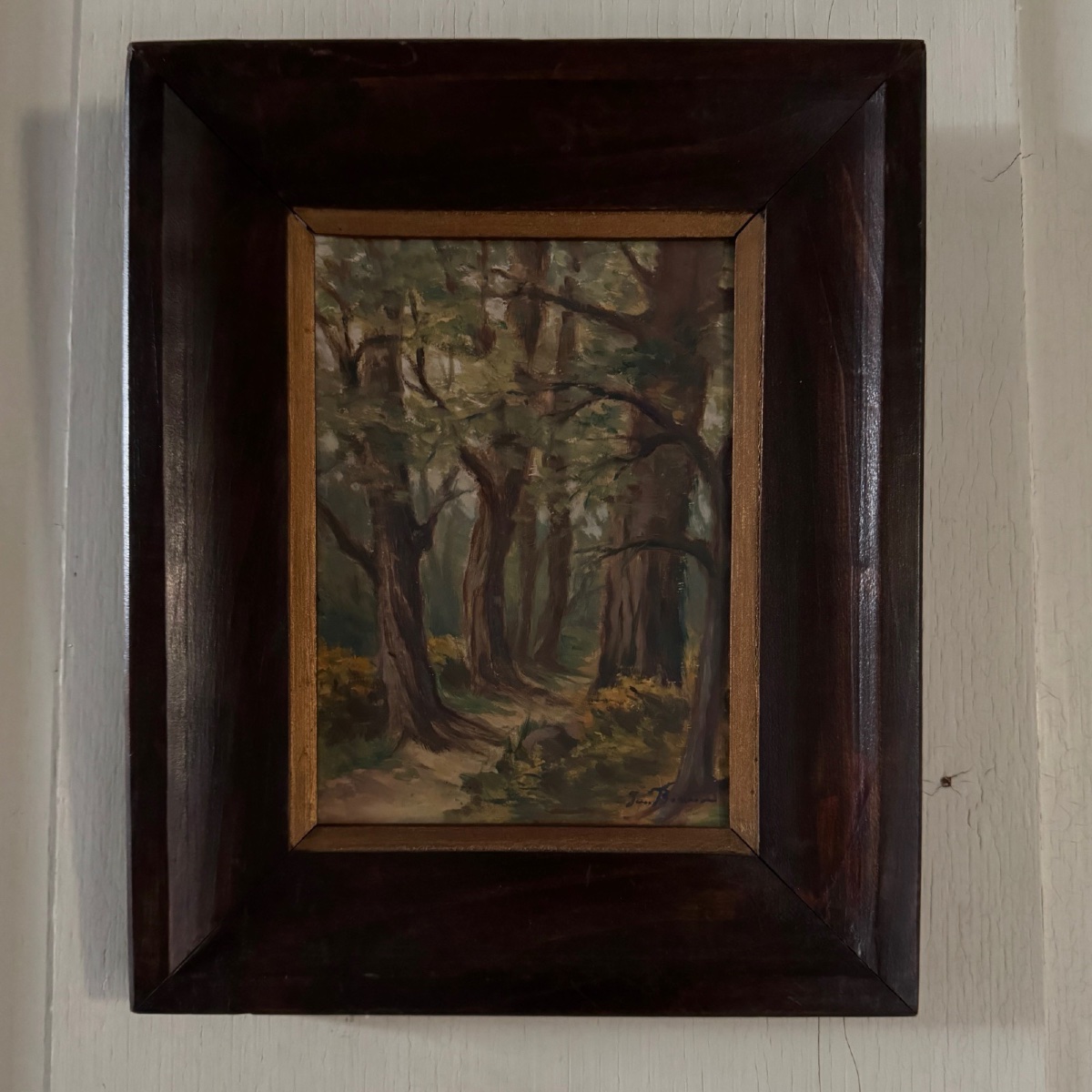 Pair Of Oils On Wood Panel Haute-marne By Jean Bernard XXe-photo-2