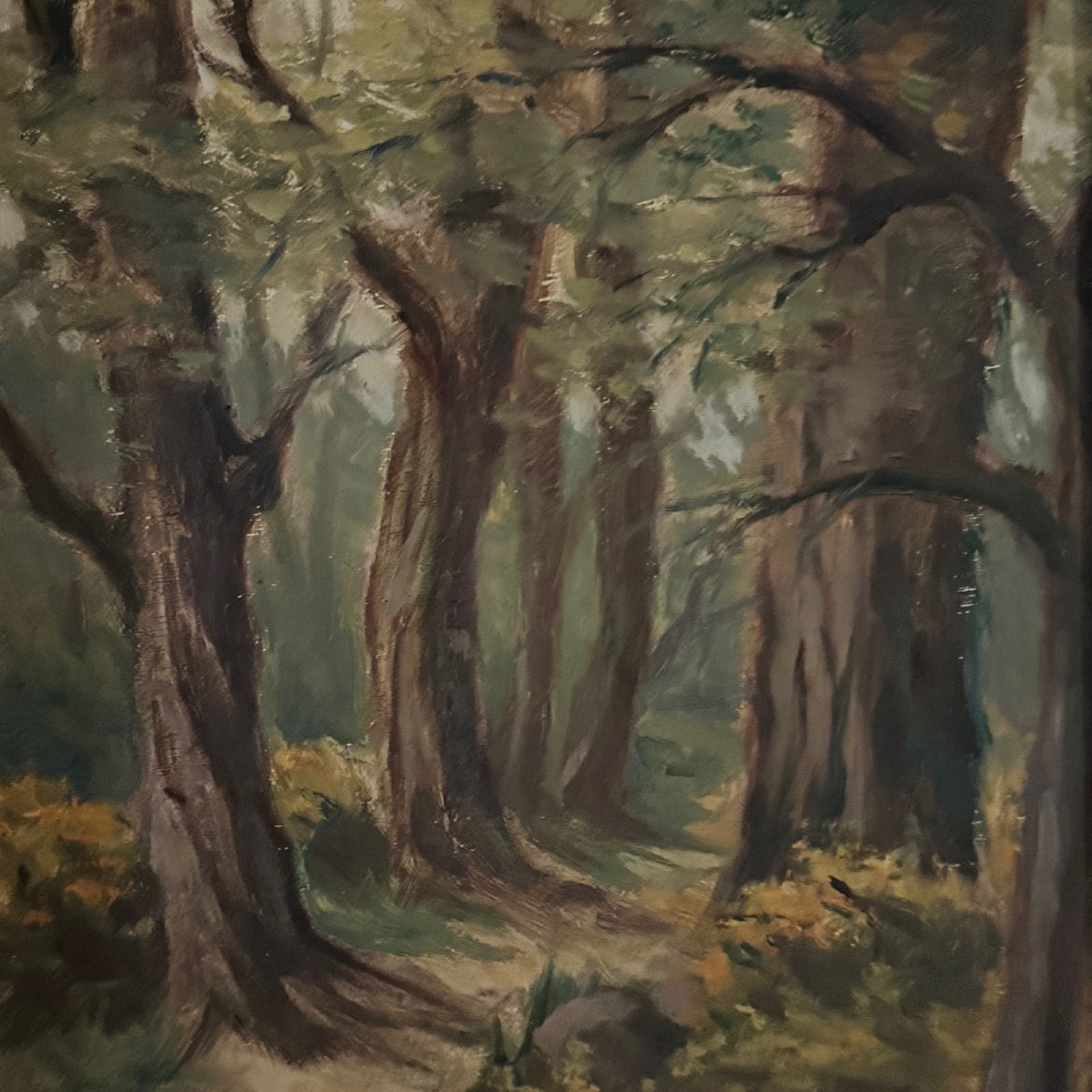 Pair Of Oils On Wood Panel Haute-marne By Jean Bernard XXe-photo-3