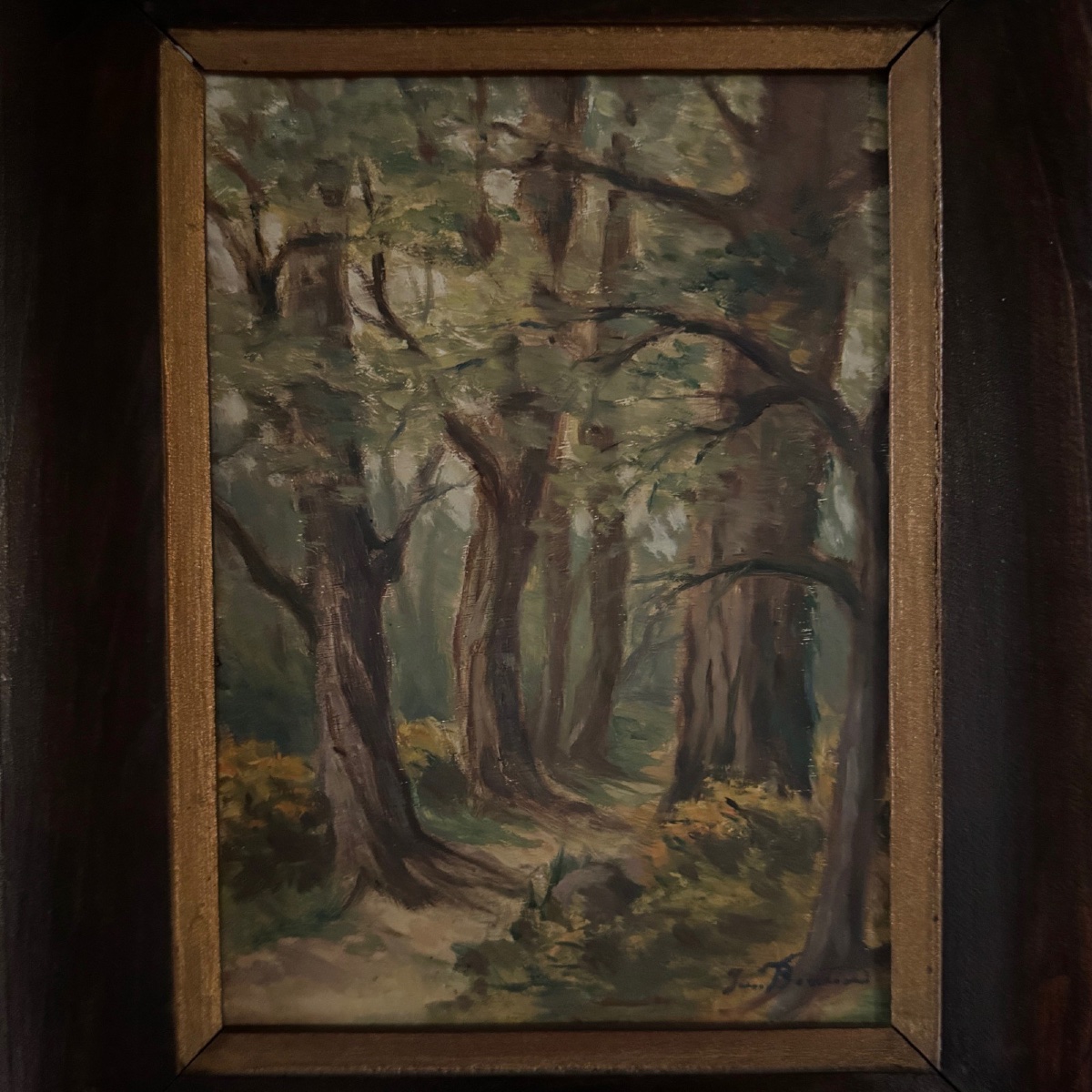 Pair Of Oils On Wood Panel Haute-marne By Jean Bernard XXe-photo-4