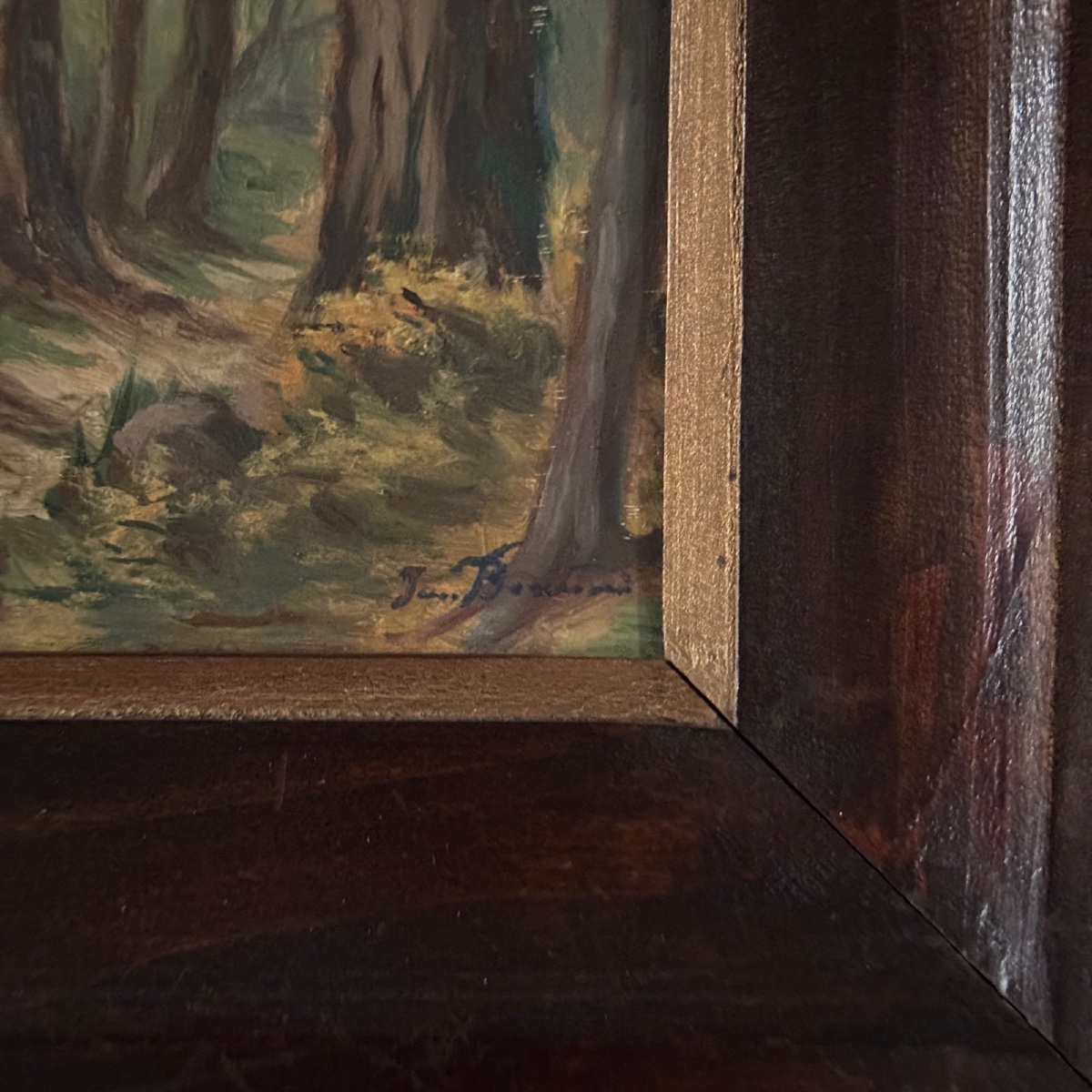 Pair Of Oils On Wood Panel Haute-marne By Jean Bernard XXe-photo-3