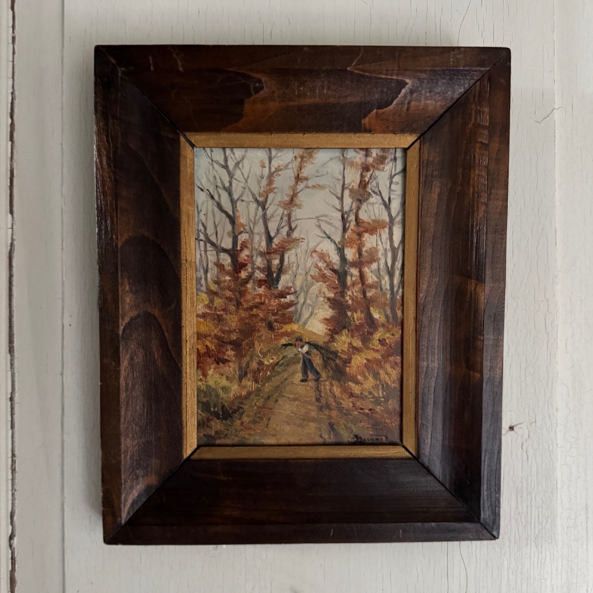 Pair Of Oils On Wood Panel Haute-marne By Jean Bernard XXe-photo-4