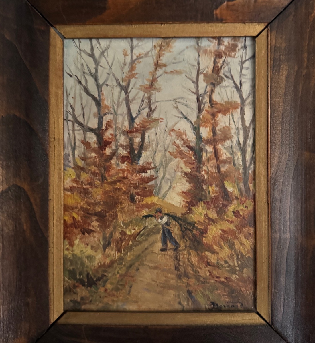 Pair Of Oils On Wood Panel Haute-marne By Jean Bernard XXe-photo-5