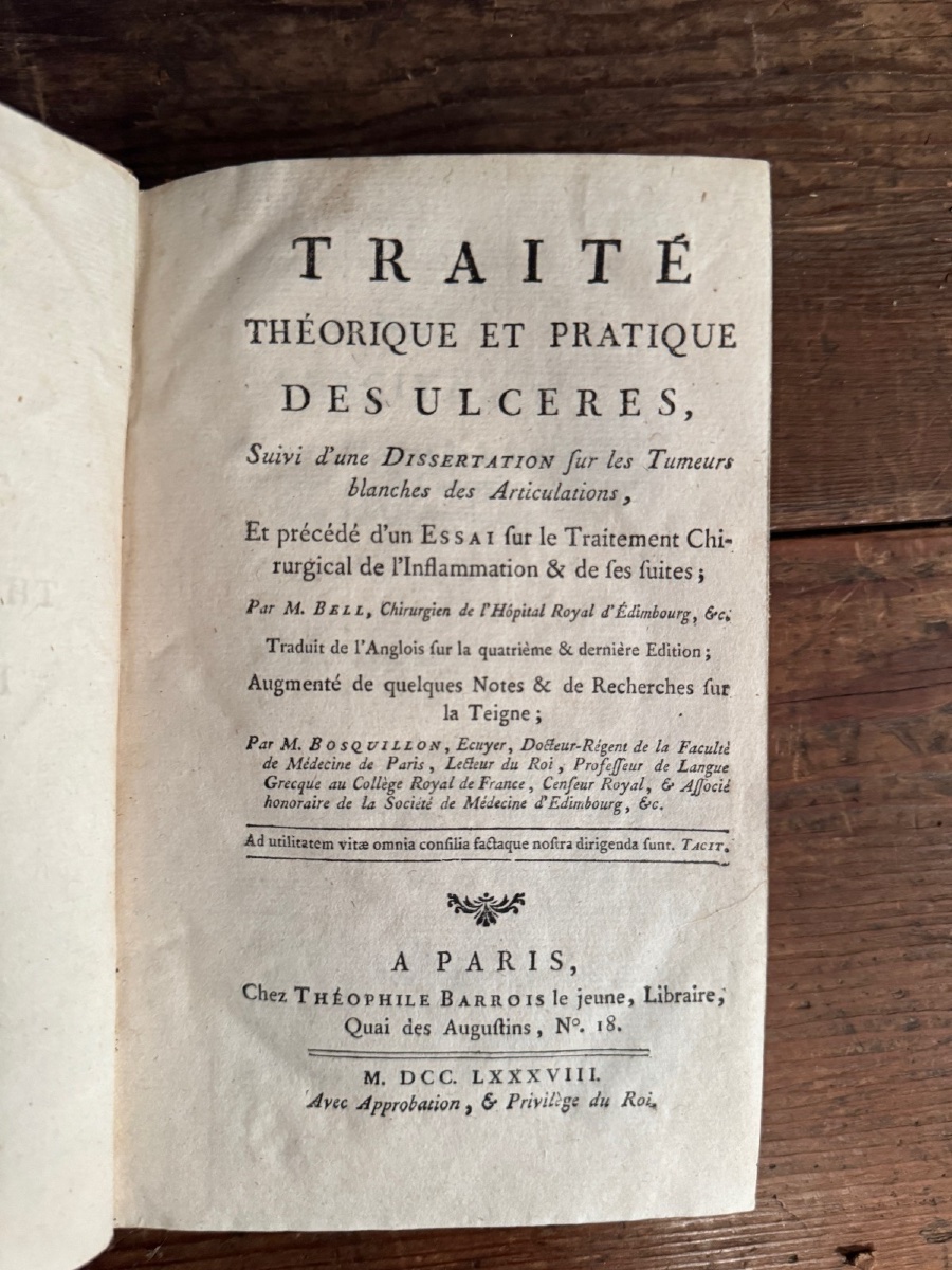 Complete Course Of Surgery 5 Volumes By Benjamin Bell 1796 Paris Barrois-photo-3