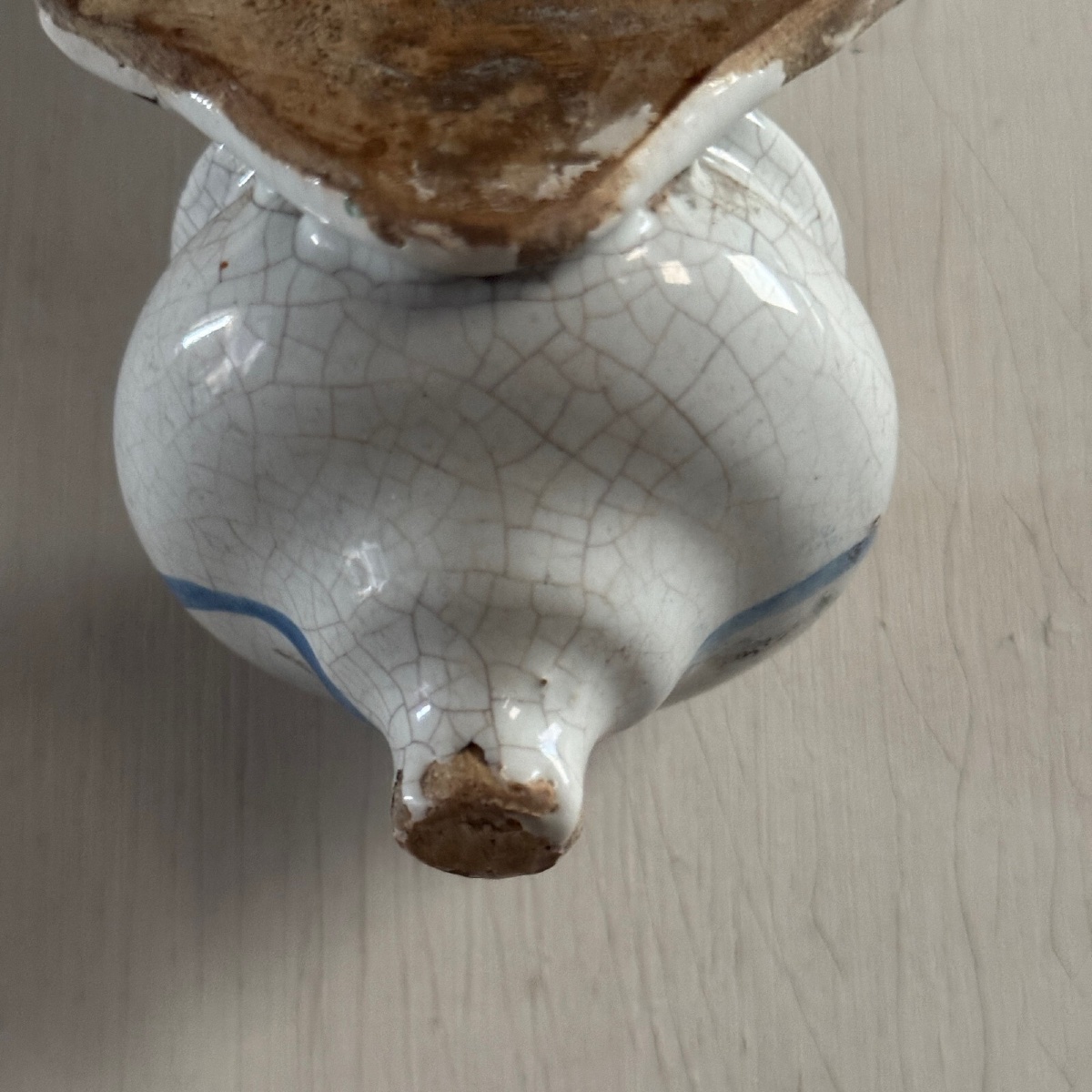 Holy Water Font In Nevers Earthenware, Late 18th And Early 19th Century-photo-4