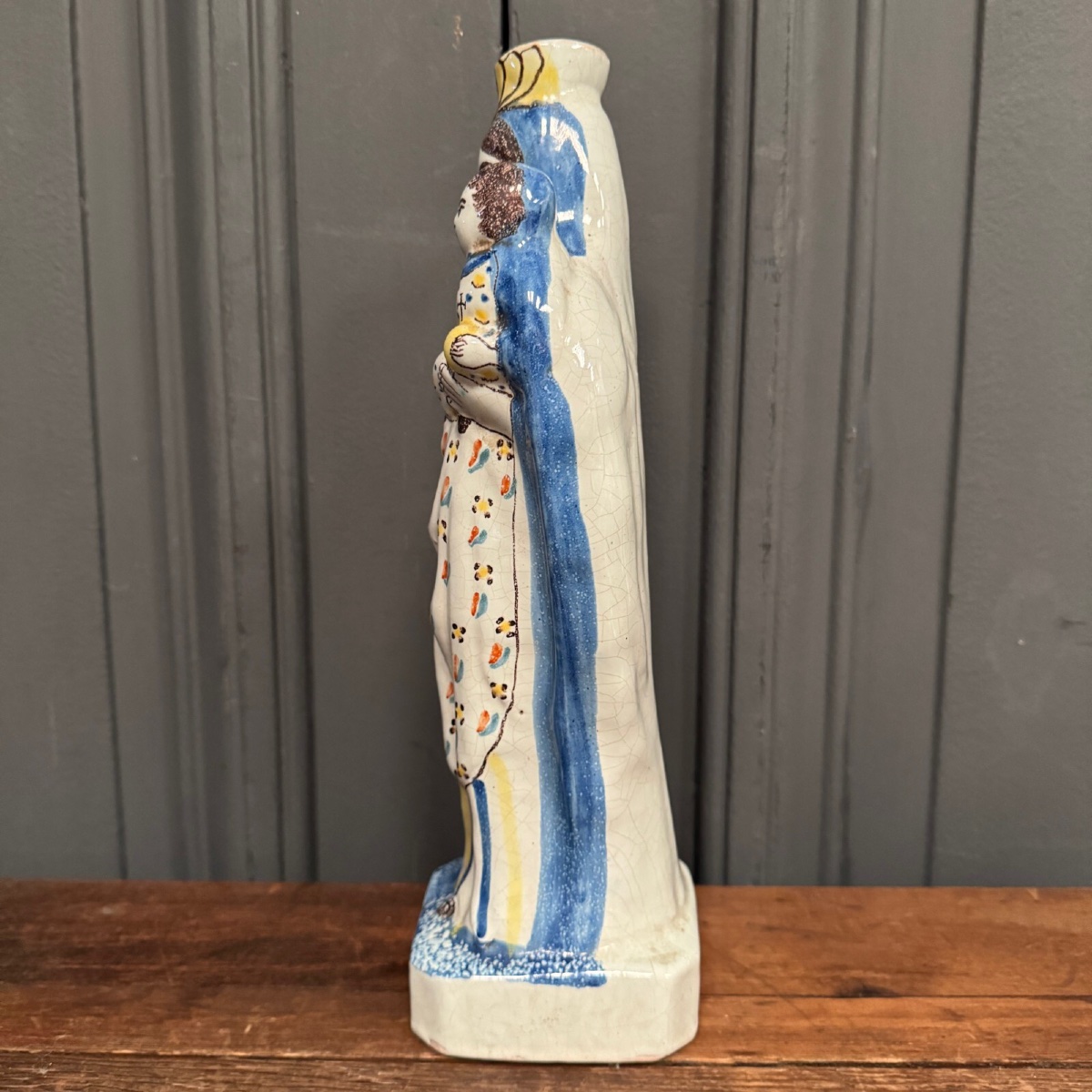 Virgin Giving Birth In 19th Century Earthenware St. Mary-photo-2