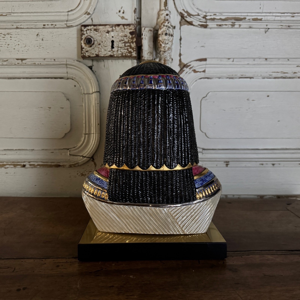 Sculpture par Edoardo Tasca Égyptienne en céramique-photo-3