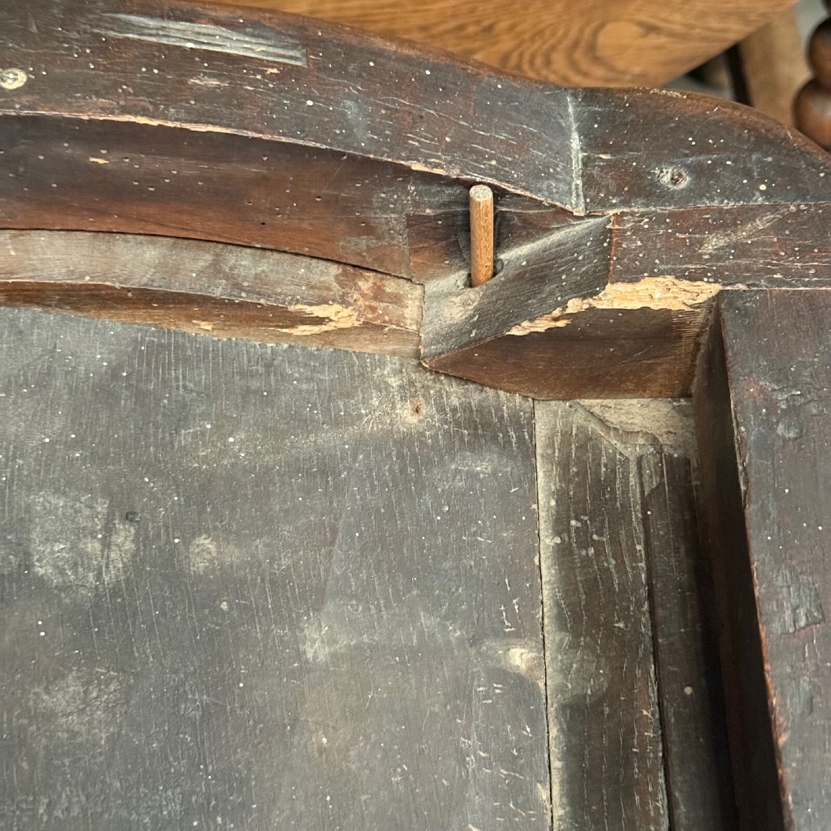 Small Louis XV Mahogany Display Case With Periwinkle Legs-photo-7