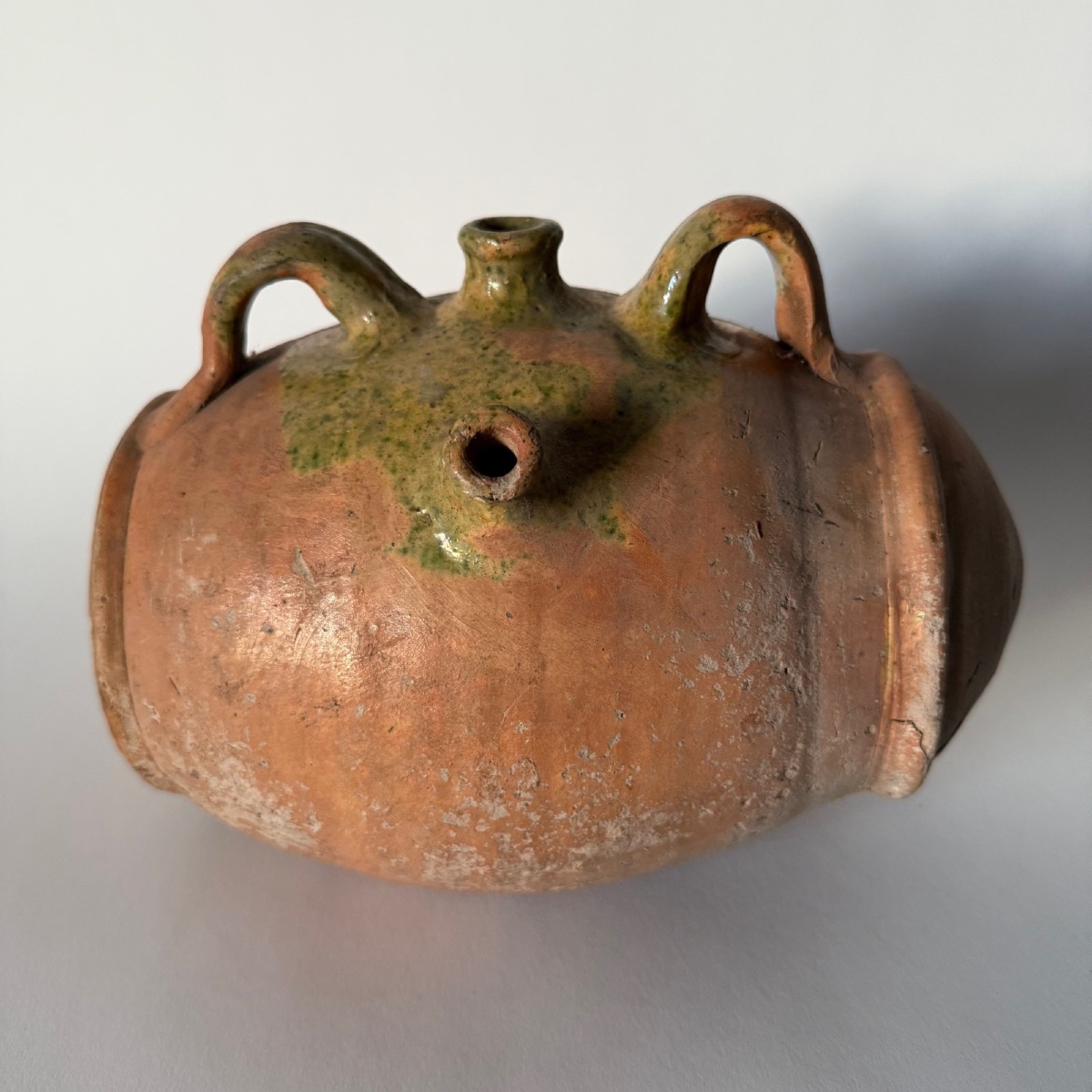 19th Century Saintonge Glazed Terracotta Barrel-photo-2