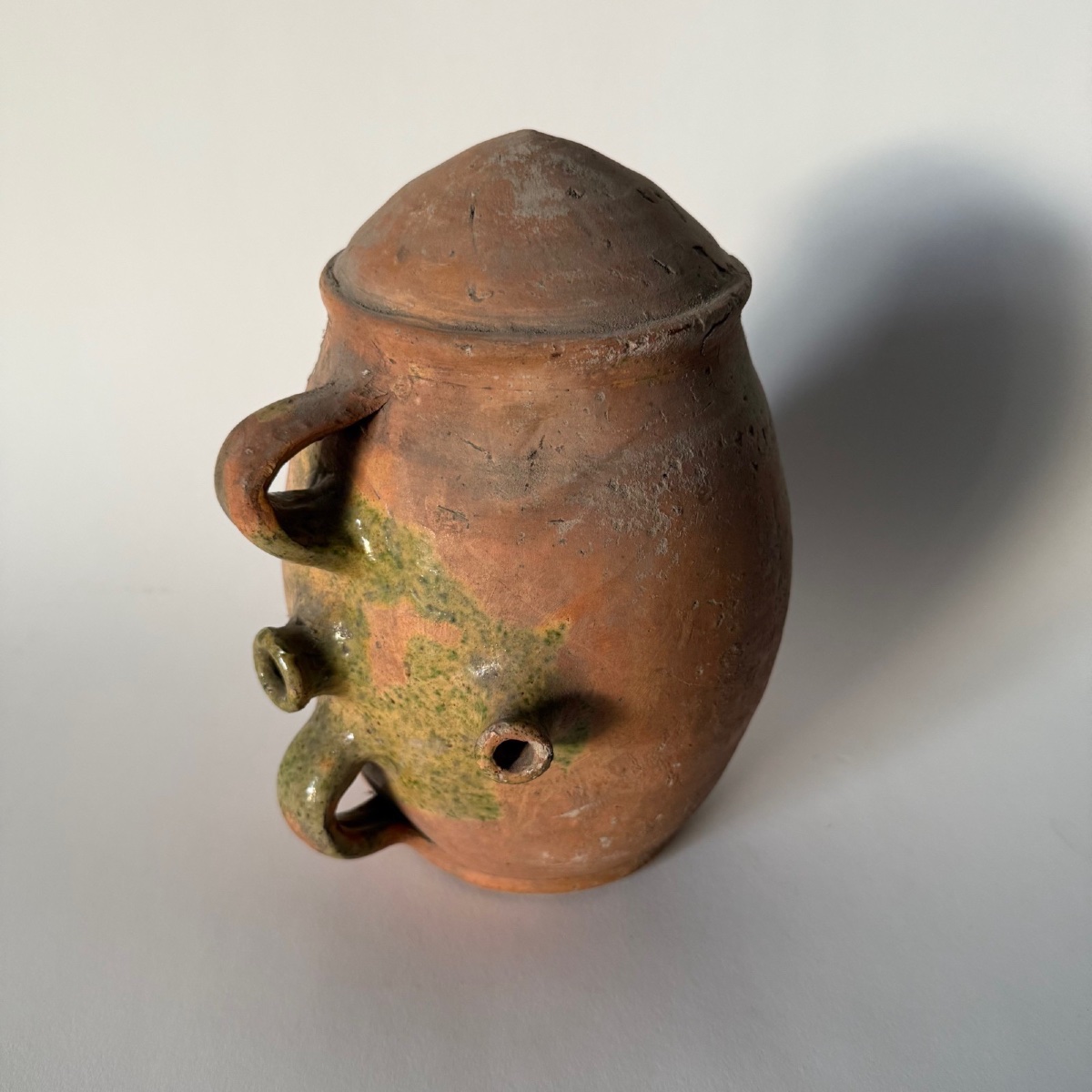 19th Century Saintonge Glazed Terracotta Barrel-photo-1