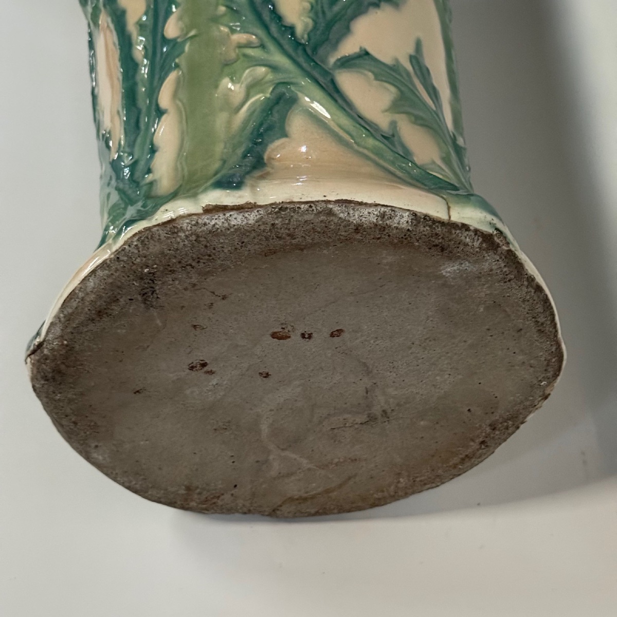 1900 Art Nouveau Slip Umbrella Stand With Thistle Decoration-photo-4