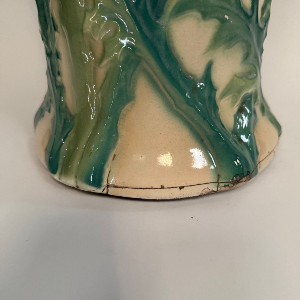 1900 Art Nouveau Slip Umbrella Stand With Thistle Decoration-photo-6